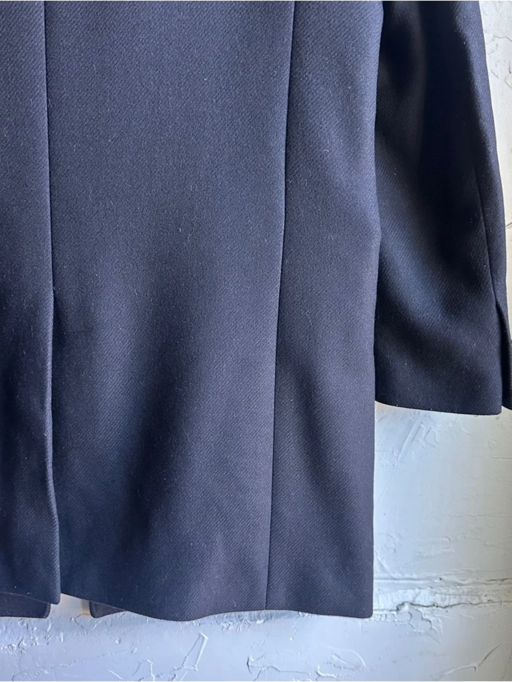 Banana Republic Italian Wool Blazer‎ Black Minimalist Tailored Coat M Business